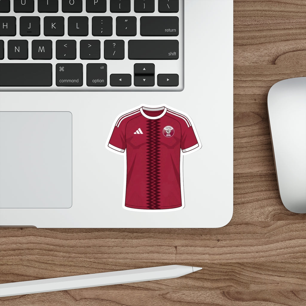 Qatar 2026 Home Kit Die-Cut Sticker – Football Vinyl Decal