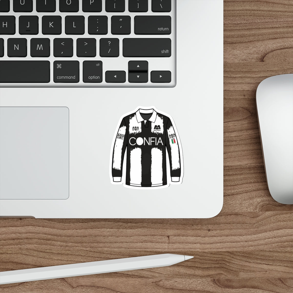 Monterrey 1994-97 Away Jersey Die-Cut Sticker — Retro 90s Rayados Football Kit