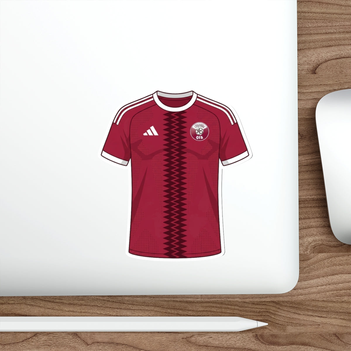 Qatar 2026 Home Kit Die-Cut Sticker – Football Vinyl Decal