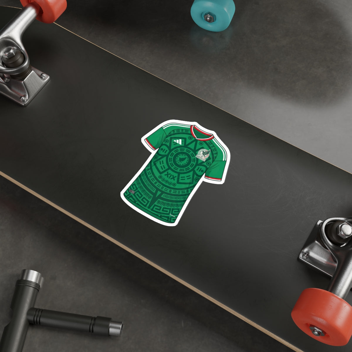 Mexico 2026 Home Kit Die-Cut Sticker – Aztec Design Football Decal